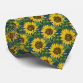 Gelbe Sonnenblume  Krawatte (Gerollt)