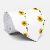 Gelbe Sonnenblume Krawatte (Gerollt)