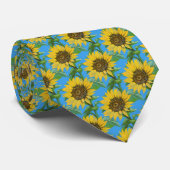 Gelbe Sonnenblume Krawatte (Gerollt)