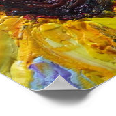 Gelbe Sonnenblume Kunsthandwerk Poster (Ecke)