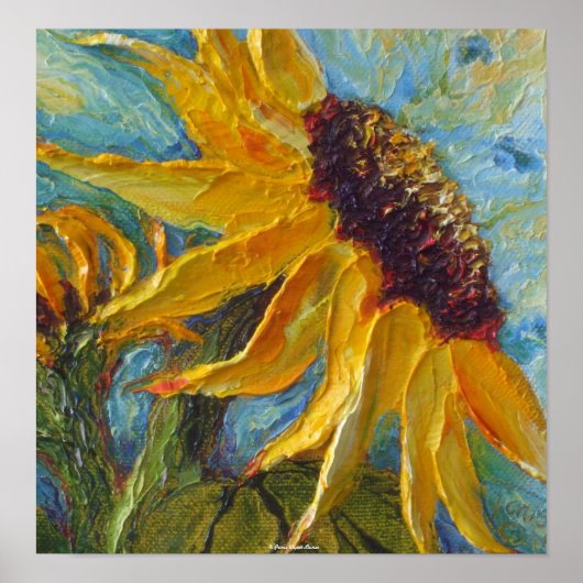 Gelbe Sonnenblume Kunsthandwerk Poster (Vorne)