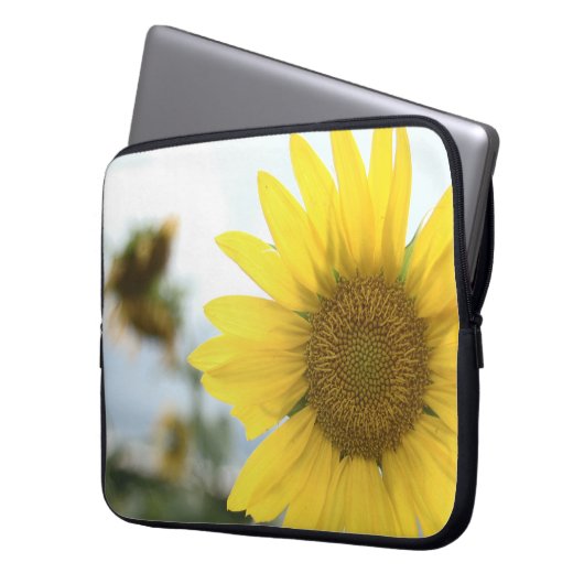 Gelbe Sonnenblume Laptopschutzhülle (Vorderseite Links)