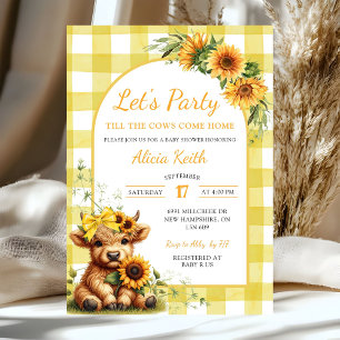 Gelbe Sonnenblume Lass uns feiern Baby Shower Einl Einladung