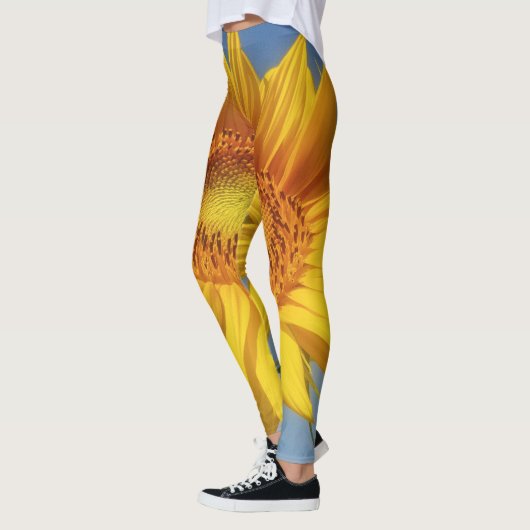Gelbe Sonnenblume Leggings (Links)