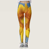 Gelbe Sonnenblume Leggings (Vorderseite)