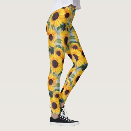 Gelbe Sonnenblume Leggings (Rechts)