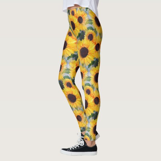 Gelbe Sonnenblume Leggings (Links)