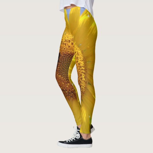 Gelbe Sonnenblume Leggings (Links)