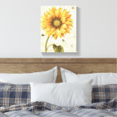 Gelbe Sonnenblume Leinwanddruck (Insitu (Schlafzimmer))