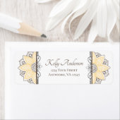 Gelbe Sonnenblume Mandala | Benutzerdefinierte Rüc (Insitu)