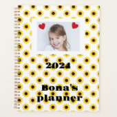 Gelbe Sonnenblume Maßgeschneiderter Foto-Planer Planer (Vorderseite)