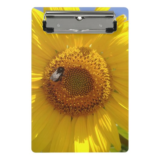 Gelbe Sonnenblume Mini Klemmbrett (Vorderseite)
