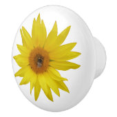 Gelbe Sonnenblume mit Biene Keramikknauf (Rechts)