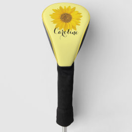 Gelbe Sonnenblume mit dem Namen Hellgelb Golf Headcover