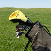 Gelbe Sonnenblume mit dem Namen Hellgelb Golf Headcover (In SItu)