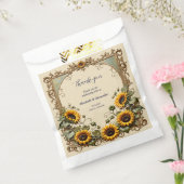 Gelbe Sonnenblume mit Kunstrahmen Hochzeit Geschenktütchen (Versiegelt)