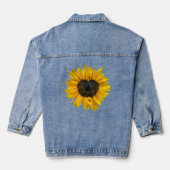 Gelbe Sonnenblume mit Lady Bug Jeansjacke (Rückseite)