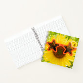 Gelbe Sonnenblume mit Sonnenbrille Notizblock (Innenseite)