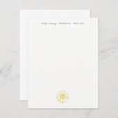 Gelbe Sonnenblume-Mitteilungskarten Einladung (Vorne/Hinten)