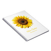 Gelbe Sonnenblume Muttertag Personalisiert Notizblock (Rechte Seite)