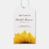 Gelbe Sonnenblume Name Skript Modernes Brautparty Geschenkanhänger (Vorderseite)