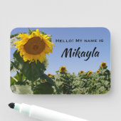 Gelbe Sonnenblume Namensschild (Beispiel)
