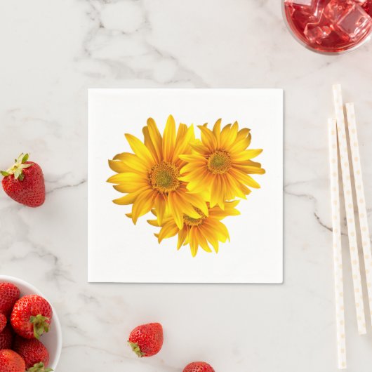 Gelbe Sonnenblume Napkins Serviette (Beispiel)