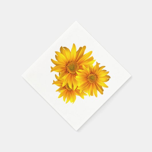 Gelbe Sonnenblume Napkins Serviette (Ecke)
