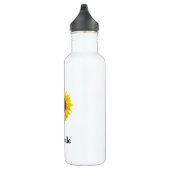 Gelbe Sonnenblume Niedliche Blüte Edelstahlflasche (Rechts)