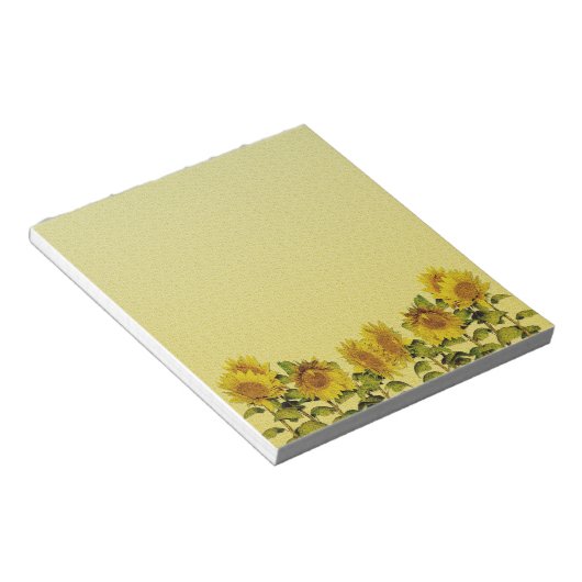 Gelbe Sonnenblume Notepad Notizblock (angewinkelt)