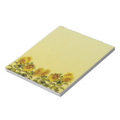 Gelbe Sonnenblume Notepad Notizblock (Rotiert)