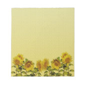 Gelbe Sonnenblume Notepad Notizblock (Vorderseite)