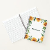 Gelbe Sonnenblume Notizblock (Innenseite)