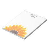 Gelbe Sonnenblume Notizblock (Rotiert)