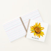 Gelbe Sonnenblume Notizblock (Innenseite)