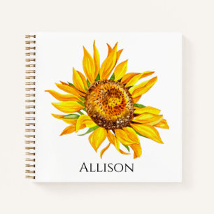 Gelbe Sonnenblume Notizblock