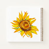 Gelbe Sonnenblume Notizblock (Rückseite)