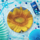 Gelbe Sonnenblume Pappteller (Party)
