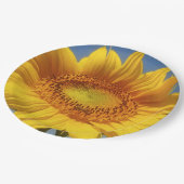 Gelbe Sonnenblume Pappteller (Schrägansicht)