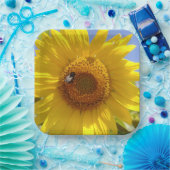 Gelbe Sonnenblume Pappteller (Party)