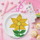 Gelbe Sonnenblume Pappteller (Party)