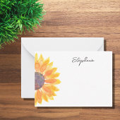 Gelbe Sonnenblume Personalisiert Mitteilungskarte