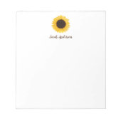Gelbe Sonnenblume Personalisiert Notizblock (Vorderseite)