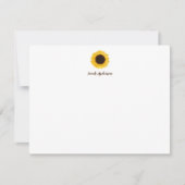 Gelbe Sonnenblume Personalisiert Stationery Flat Mitteilungskarte (Vorderseite)