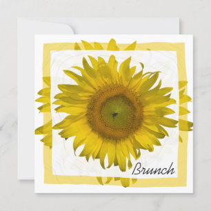 Gelbe Sonnenblume Post-Hochzeits-Brunch Einladung