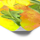 Gelbe Sonnenblume Poster (Ecke)