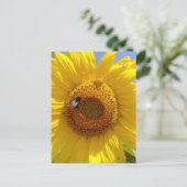 Gelbe Sonnenblume Postkarte (Stehend Vorderseite)