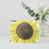 Gelbe Sonnenblume Postkarte (Stehend Vorderseite)