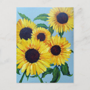 Gelbe Sonnenblume Postkarte