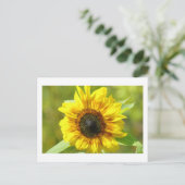 Gelbe Sonnenblume Postkarte (Stehend Vorderseite)